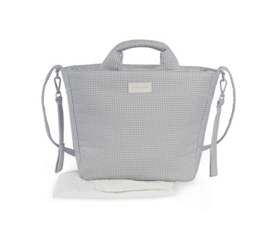 Bolsa Little Bloom Vichy gris Pasito a pasito