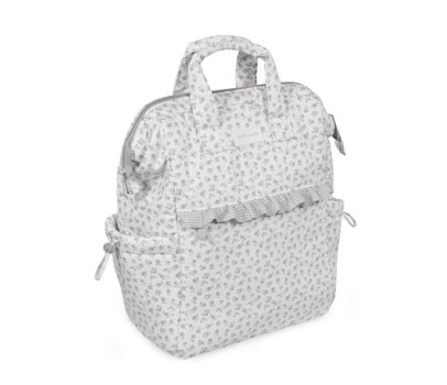 Mochila Little Bloom Flor gris Pasito a pasito