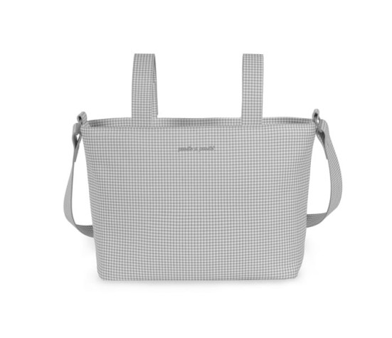 Bolsa crossbody Little Bloom Vichy gris Pasito a pasito