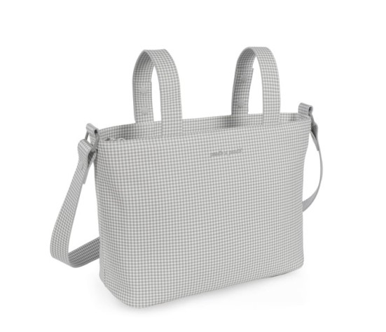 Bolsa crossbody Little Bloom Vichy gris Pasito a pasito
