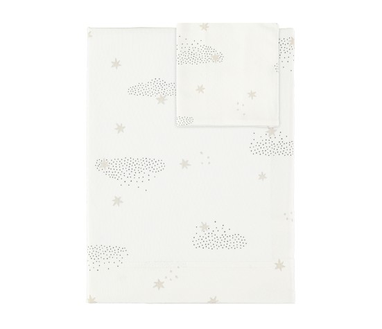 Llençols Starry night blanc 60x120 Babyclic