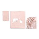 Sabanas Polaris rosa 60x120 Bonjourbebé