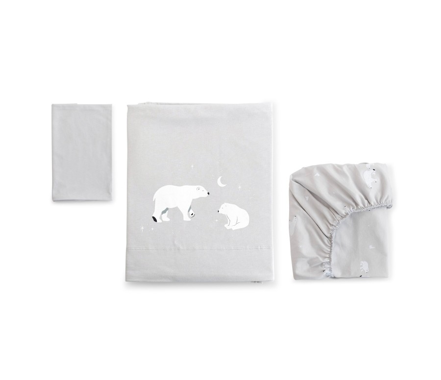 Sabanas Polaris gris minicuna Bonjourbebé