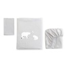 Sabanas Polaris gris minicuna Bonjourbebé