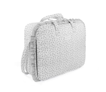 Maleta Little Bloom Flor gris Pasito a pasito