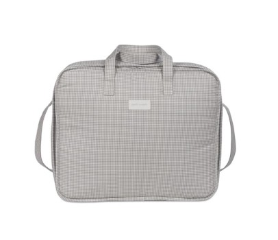 Maleta Little Bloom Vichy gris Pasito a pasito