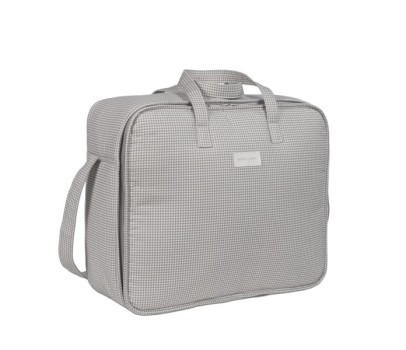 Maleta Little Bloom Vichy gris Pasito a pasito