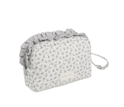 Neceser Little Bloom Flor gris Pasito a pasito
