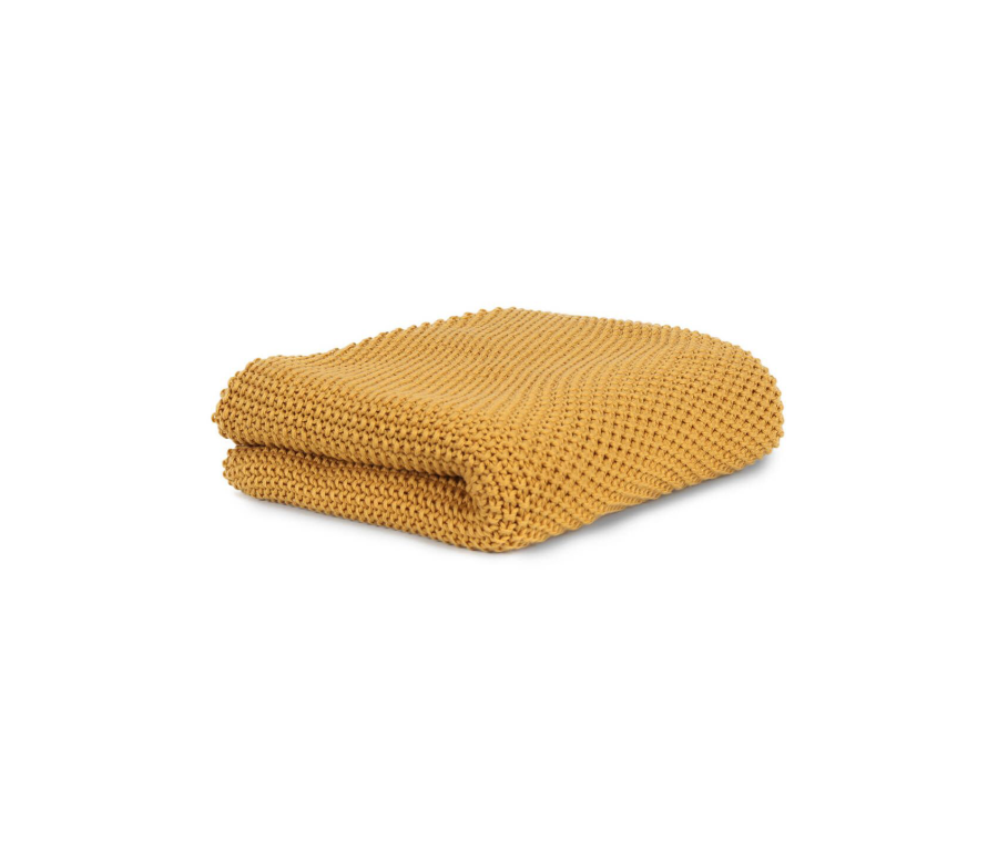Manta tricot orgànica Bonjourbebé Ocre