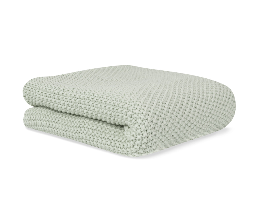 Manta tricot orgánica Bonjourbebé verde