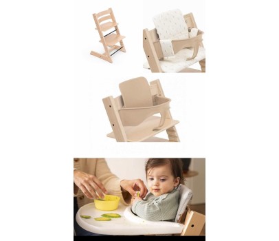 Pack trona Tripp trapp + Babyset + Bandeja + cojín