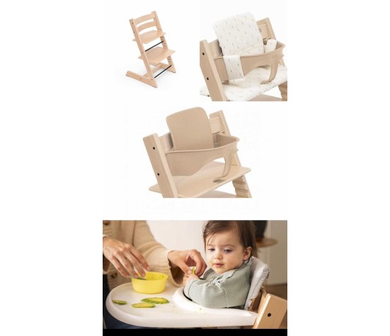 Pack trona Tripp trapp + Babyset + Bandeja + cojín